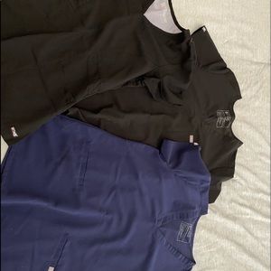 3 small scrub tops